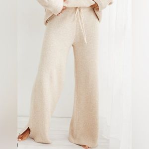aerie waffle flare knitted pants